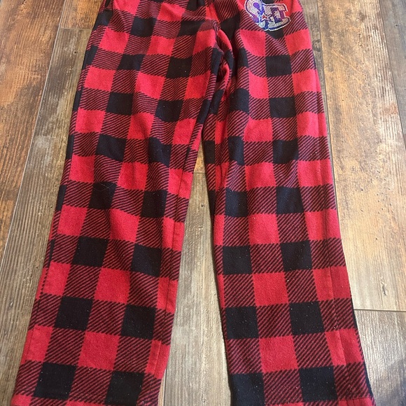 Girls juniors urban pipeline black & red plaid fleece lounge pants size L 14/16 - Picture 1 of 3